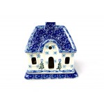 A07 Bunzlau Kerst huisje 15cm 1675X Kerst